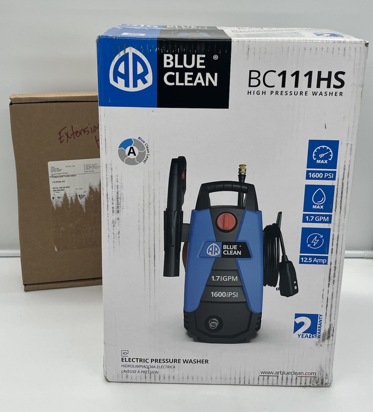 AR Blue Clean BC111HS Electric Pressure Washer-1600 PSI w/ E