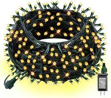 300 LED Christmas String Lights, 100 FT Connectable Waterproof String Lights Gre