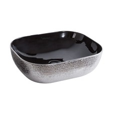 Whitehaus WH71302-F20 Ceramic Sink w/ Embossed Exterior And Smooth Interior