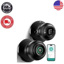 Secure Smart Fingerprint Door Lock - Keyless Entry  App Control - Matte Black