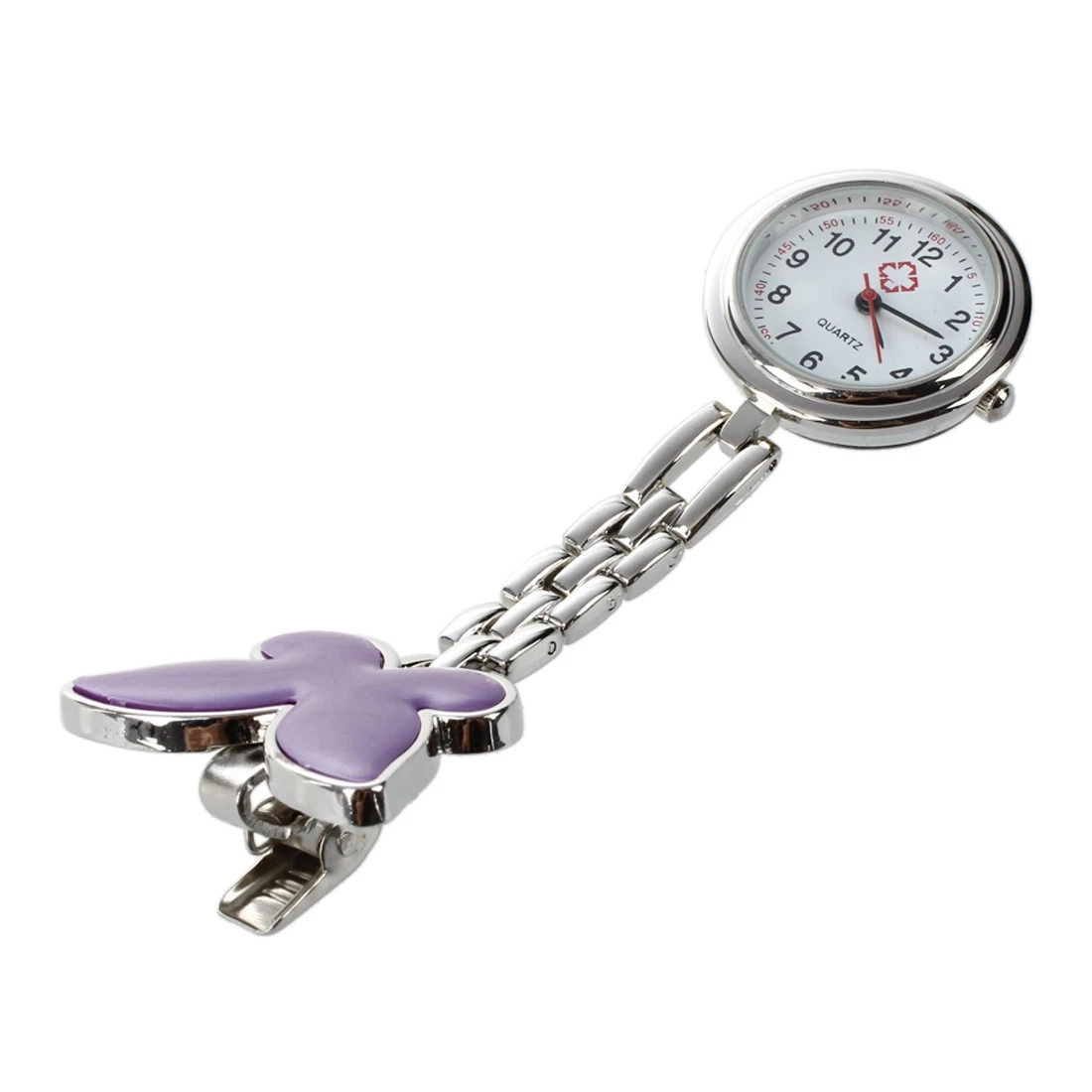 BORDEAG 5 Orologi Da Infermiera Da Tasca Con Lancette Luminose - Clip Retrattile - Bianco, Argento, Blu, Rosa, Nero