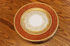 Royal Bavarian Huschenreuther Selb Bavaria Dinner Plate 22k Gold Set of 4