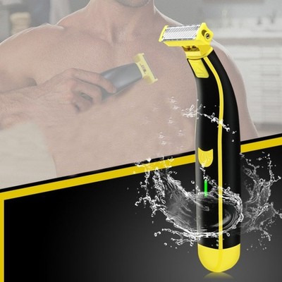 Tragbarer USB wiederaufladbarer Elektrorasierer, Nass-/Trockengebrauch, 4 Kämme, 60 Minuten Laufzeit