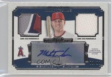 2013 Museum Collection Signature Swatches Dual Relics 2/99 Mark Trumbo Auto 0g4