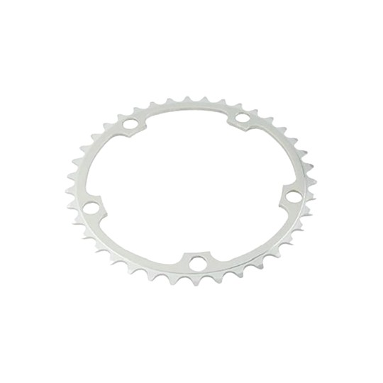 Pacco strada 5 bracci d.130 ta alize 48dts esterno argento alluminio 7075 tipo s