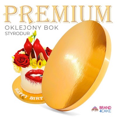 Cake Board Base Gold 34 cm 2 cm Cake Drum Premium Brand4Cake