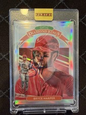 Blue On Card Bryce Harper 2020 Panini Prizm Donruss Optic IP Auto, Phillies