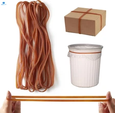 Heavy Duty Trash Can Bands 12 Inch 12-Pack, Large Rubber for Yellow 