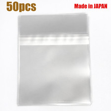 50 pcs OPP BAGS for CD Jewel Cases 10.4mm /12mm Resealable Sleeves Made in Japan