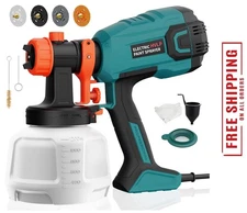 Paint Sprayer, 700W HVLP Electric Paint Sprayer, 1200ML Tank 4 Nozzles a