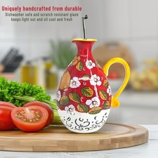 Italian Ceramic Olive Oil Dispenser Bottle 40...