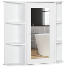 Over-the-Sink Bathroom Storage Organizer Cabinet with Mirrored Door,Shelves