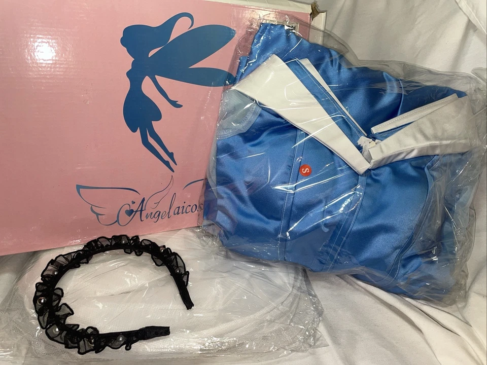 Vestido de Baile Princesa Halloween en Azul Para Mujer Talla Pequeña Angelaicos Foto 2 de 4