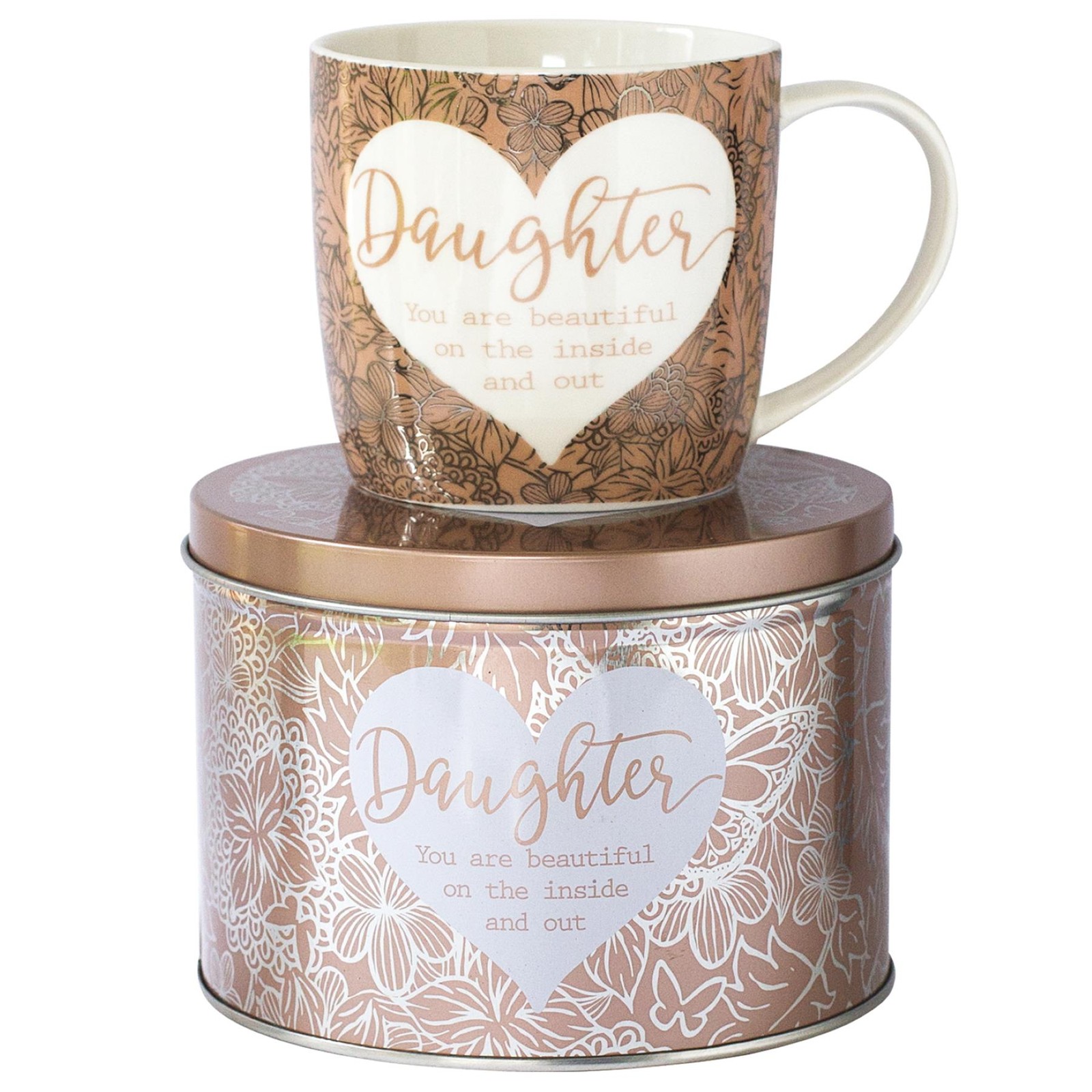 Arora Said with Sentiment Mug & Tin - Daughter, Copper, H8.2 x D8.2 x W12cm - Image 2