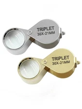 Jewelry Magnifying Glass 30X Metal Pocket Loupe Foldable Lens Tool