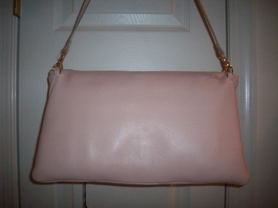 IACUCCI Dusty Rose Large Genuine Leather Convertible Clutch