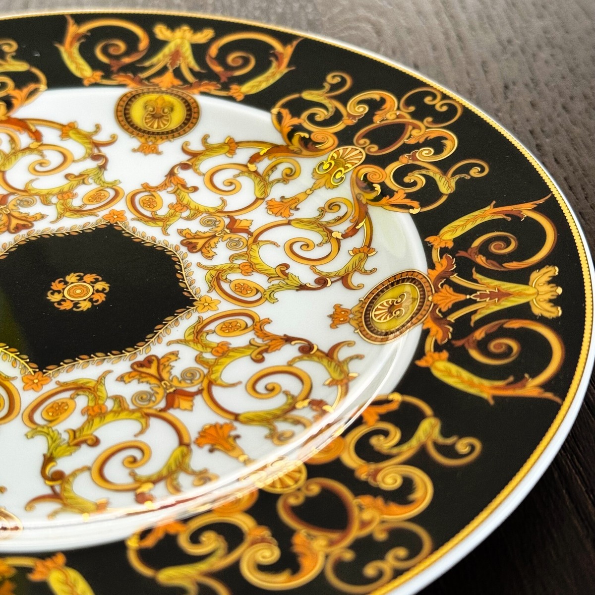 希少 VERSACE Rosenthal バロッコ プレート 2枚 廃盤 ROSENTHAL VERSACE 1994 Barocco plate Ø 7