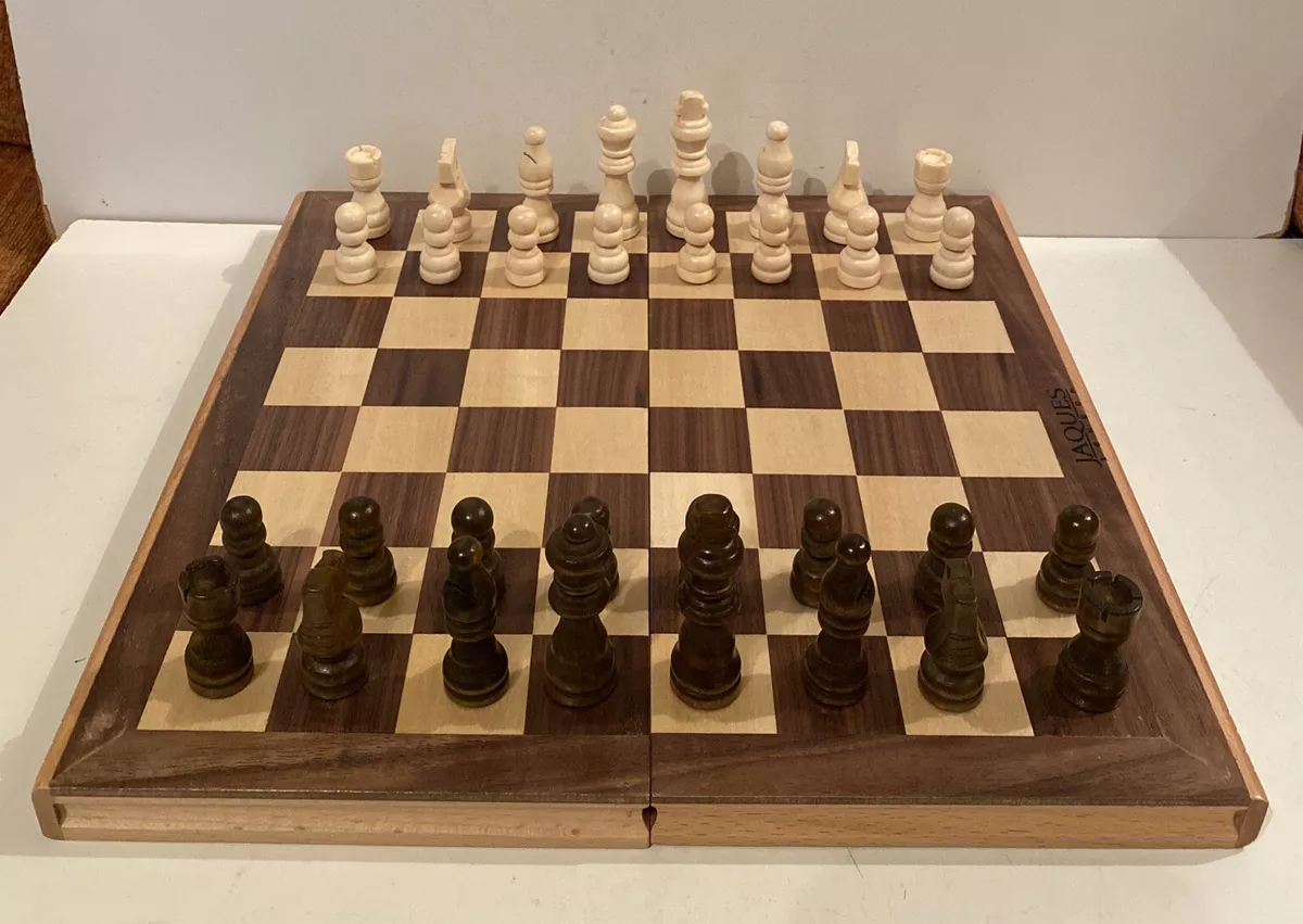 Early 20th Century Chess Board Made By Jacks Of London With Chess Set, 941200