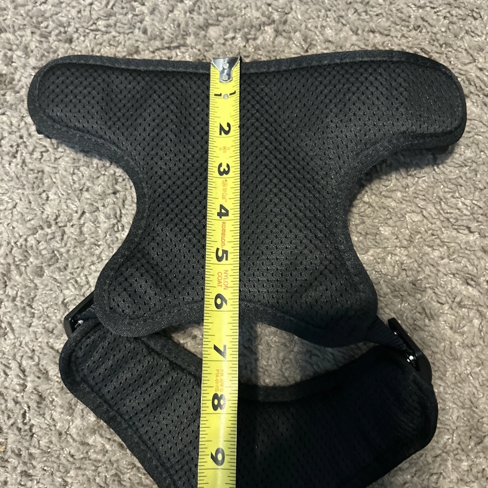 Dog Harness Adjustable Vest Black! Size Large! MEASURMENTS SHOWN! QUALITY! NEW!