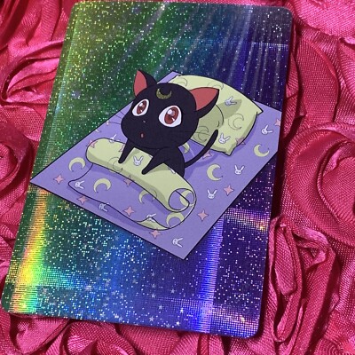 LUNA Serena Cat Sailor moon Goddess Story Anime Chibi Girl Card Foil