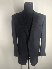 Hickey Freeman Made In USA 100% Wool Suit 2 Btn 1 vent Pleated Pants 42 Reg