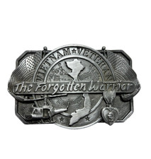 Vintage Siskiyou Buckle Co Vietnam Veteran The Forgotten Warrior Belt Buckle