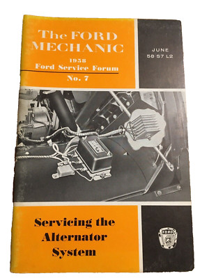 Ford Alternator T-bird Truck 1958 OEM Shop Service Repair Manual Engine Guide AC