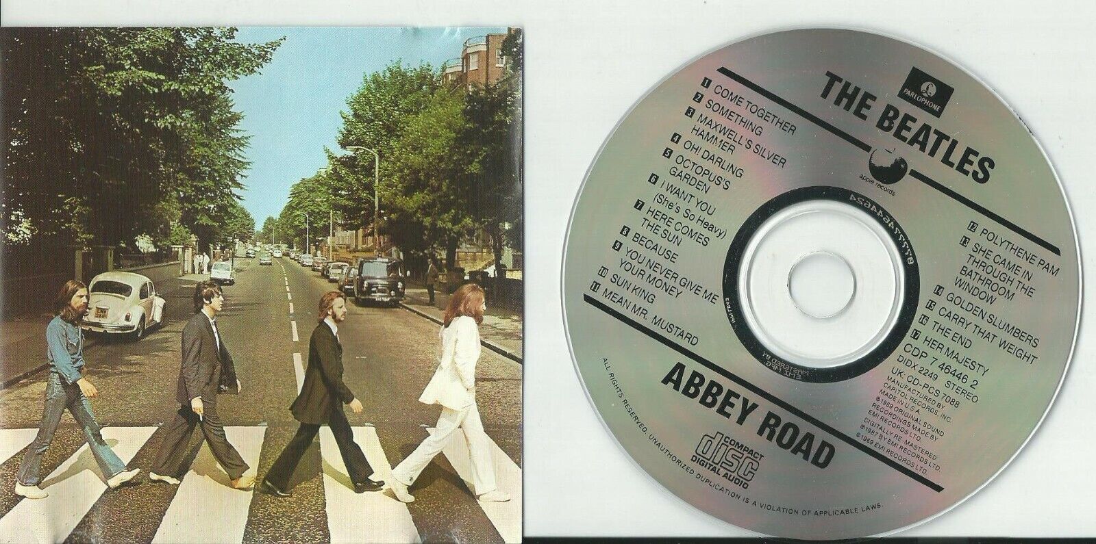 The Beatles Abbey Road (CD, 1969, CDP7464462) Come Together Great Shape  Original