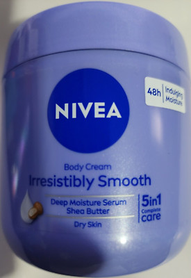 Nivea Irresistibly Smooth Body Cream Dry Skin Shea Butter - 13.5 Fl Oz / 400 mL