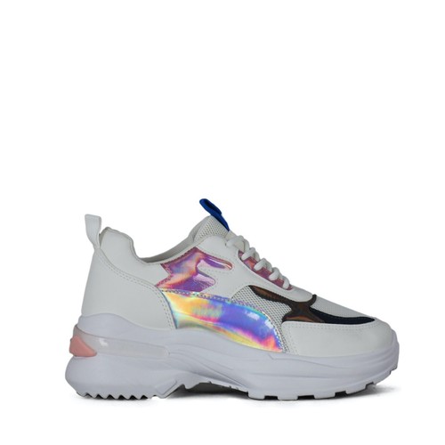 Zapatillas de Mujer Sneakers Blancas Plataforma Altas Estilo Urbano | eBay