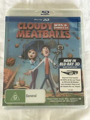 Cloudy With A Chance Of Meatballs - 3D Blu-ray - NEW & SEALED