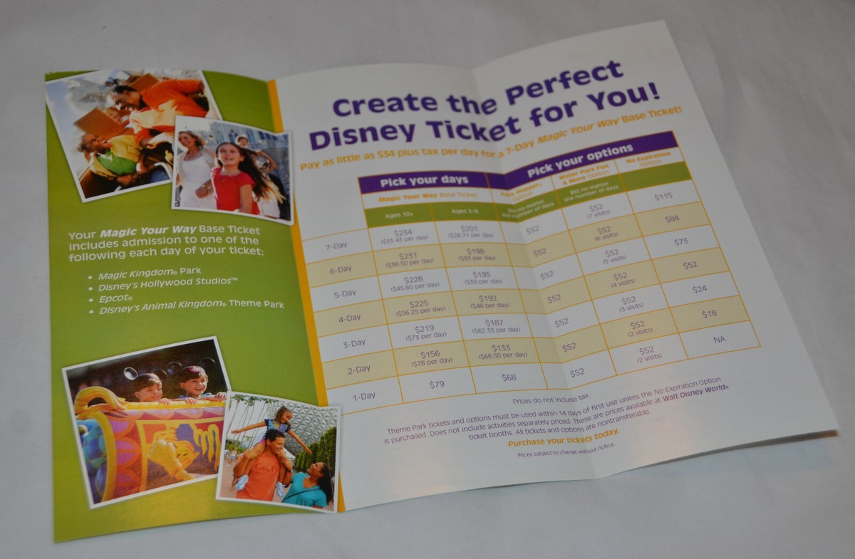 Walt Disney World 2009 Ticket Pamphlet (Magic Your Way