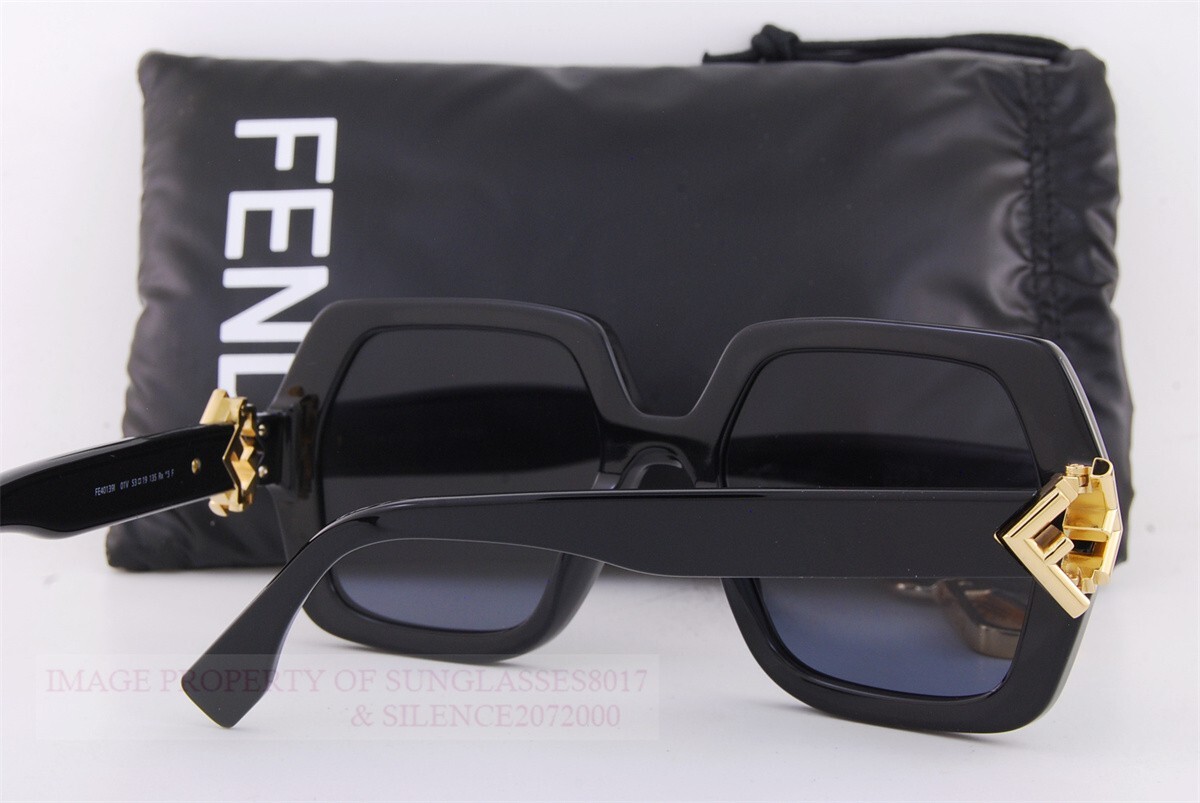 NWT Fendi FE40139F 5453A Sunglasses Brand New FENDI Sunglasses FE 40139I 01V Black/Blue For Men  main image 3