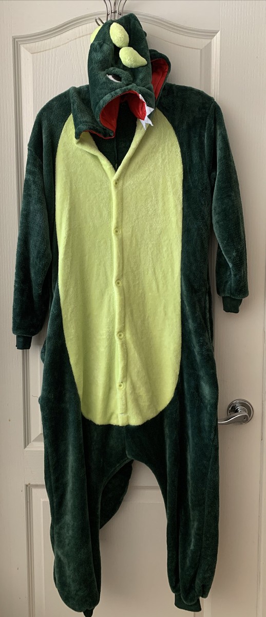 Dinosaur One-Piece Pajamas Costume (Adult Unisex S)
