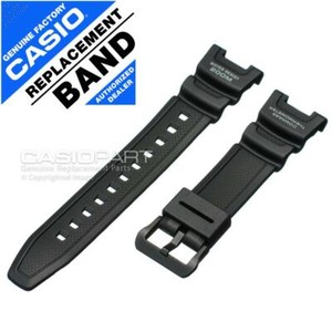 Genuine Casio Watch Band for Twin Sensor SGW100 SGW-100-1V Black Rubber  Strap 840596075958 | eBay