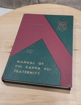 Vintage 1965 Manual Of Phi Kappa Psi Fraternity BOOK Donald A. Johnson Hardcover