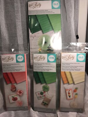We R Memory Keepers DIY Party Lg & Sm Honeycomb Pads 4 Pkgs NEW Meadow Blossom