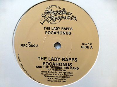 Pocahonus 12 '' Die Lady Rapps Macola Electro Funk Near-Mint Vinyl #842