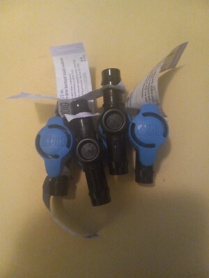 NEW Lot Of 4: DIG 1/2'' In-Line Barbed Shut-Off Ball Valve Drip Line 35 PSI
