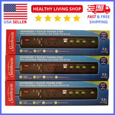 Sunbeam 7-Outlet Power Strip Surge Protectors...