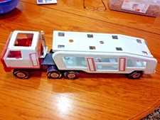 Tonka Car Hauler Carrier Metal Semi Truck Red White