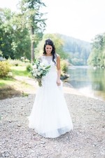 Sincerity Wedding Dress Style 3945 Color Ivory Nude USA Size 6 Altered 4 Preown