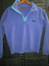 MADE IN USA Vtg 90s 80s Purple Chalk Patagonia Snap T pullover fleece JACKET 10