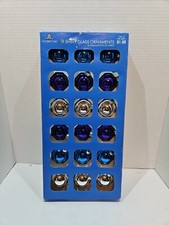 18 Rauch Shiny Blue Silver Purple 1.75" Glass Ball Christmas Ornaments