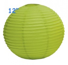 12 Apple Green 12" Paper Chinese Lantern Lamp Wedding Party Decoration Supplies