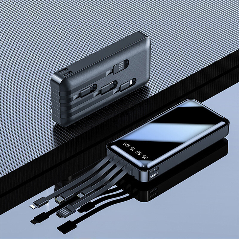 30000mAh Power Bank with LCD Display 4 USB & Type-C Portable Phone Charger-image