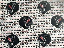 Cotton Quilt Fabric NFL Texans Houston Football by 18" x 29"