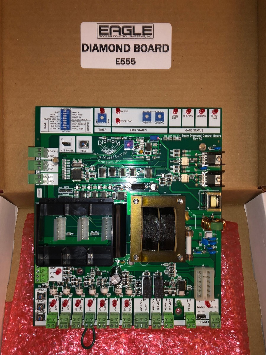 EAGLE DIAMOND CONTROL BOARD E555 Rev A5 GATE OPERATOR Replacement