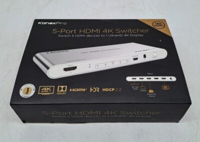 KanexPro 4K HDMI 5x1 Switcher Support True4K UHD Resolutions SW-HD20-5X14K