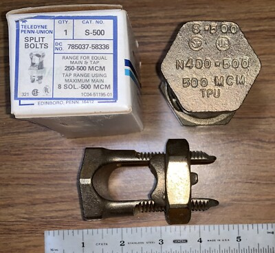 #ad NEW Teledyne Penn Union S 500 Split Bolt 250 500 MCM $23.00